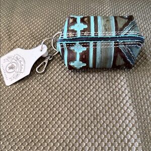 Brown and Blue Key & Card Holder